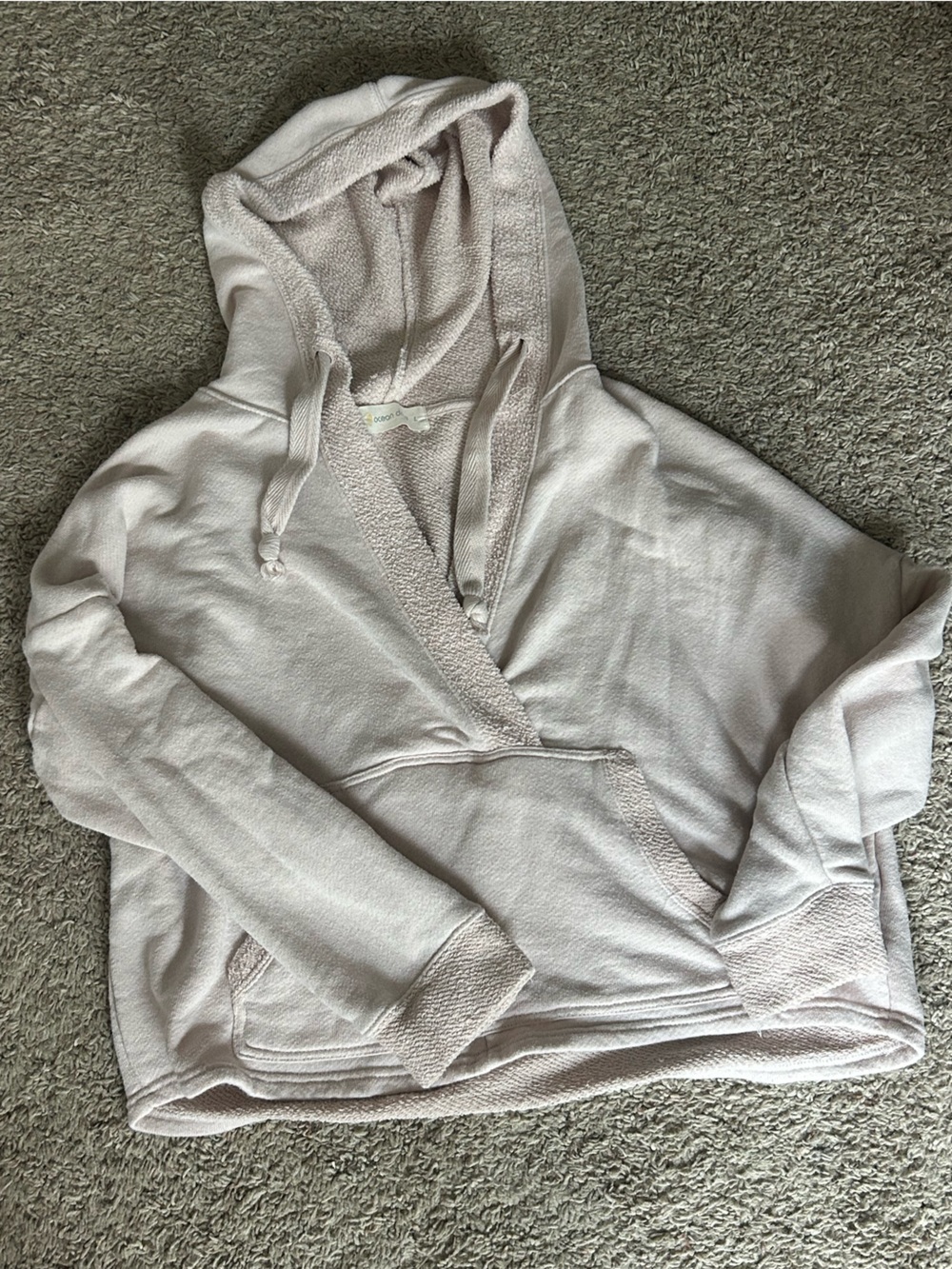 Ocean Drive Light Pink Terry Hooded Pullover